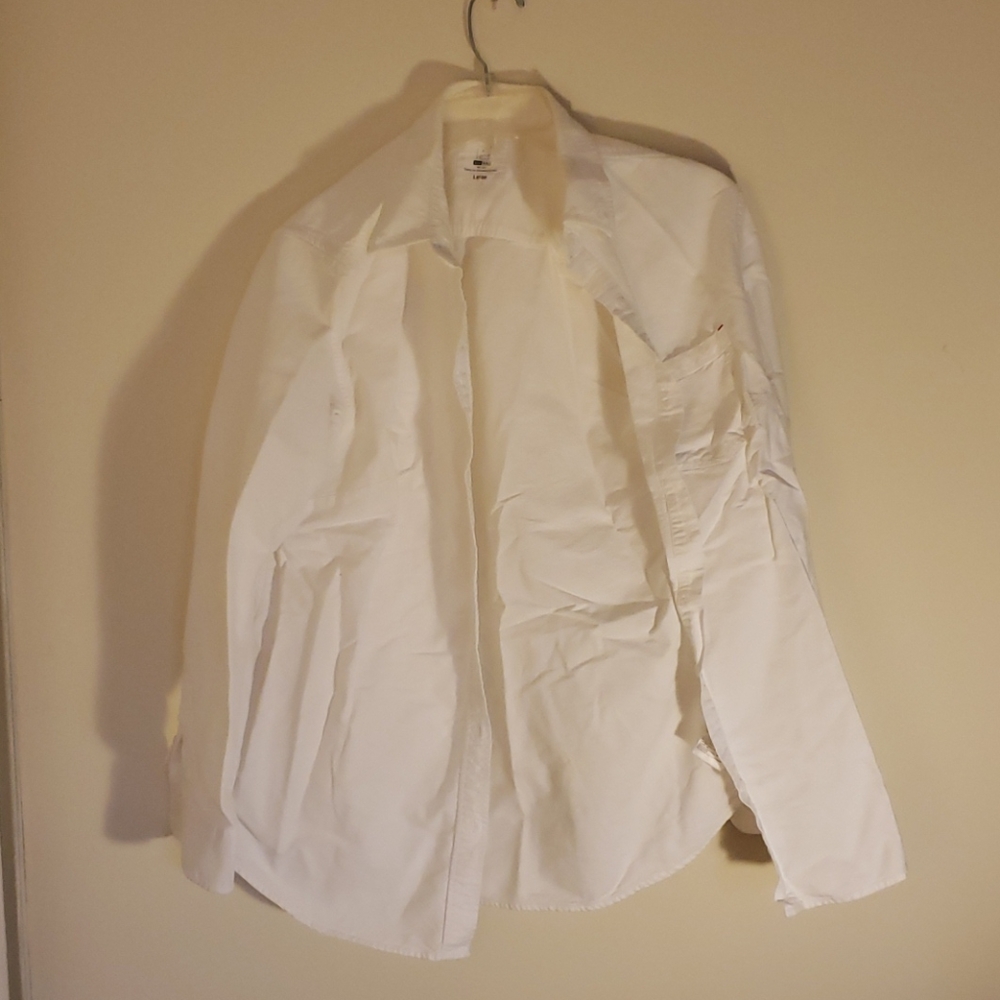100% cotton white button down